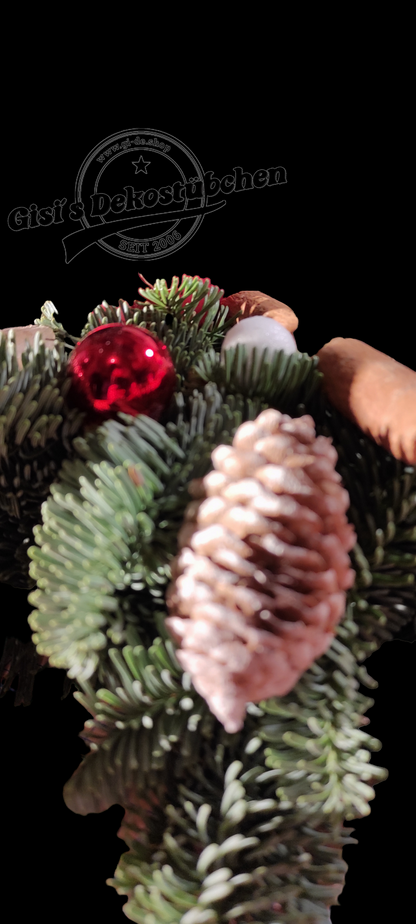 Adventskranz Rosenrot