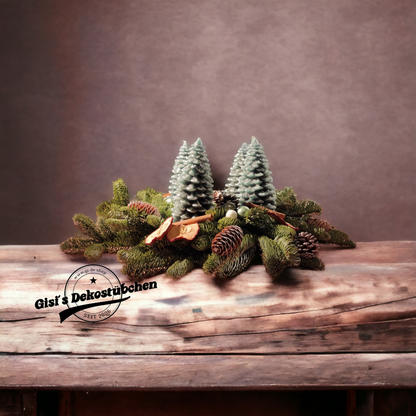 Adventskranz frisch gebunden Grün, Natur