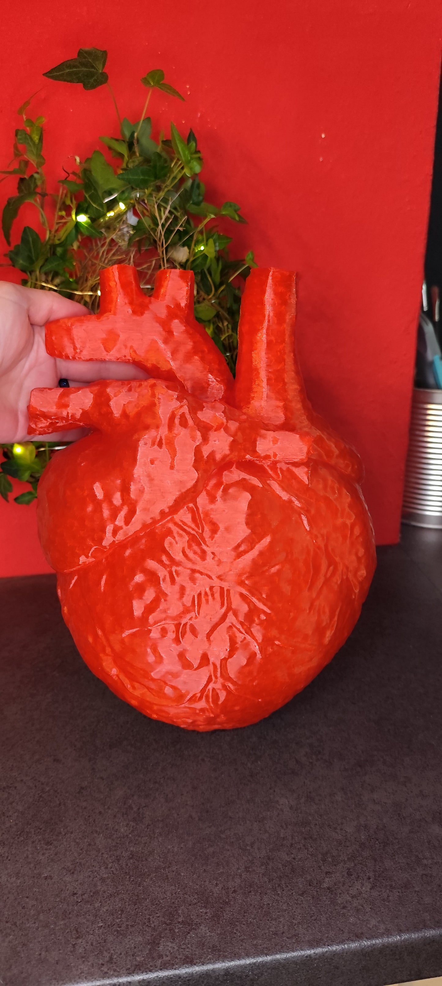 Anatomisches Herz 3D Druck - Vergrößertes Anatomie Modell Medizin Deko 19cm