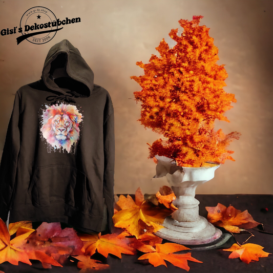 Aquarell Löwe Hoodie Pullover Liebhaber