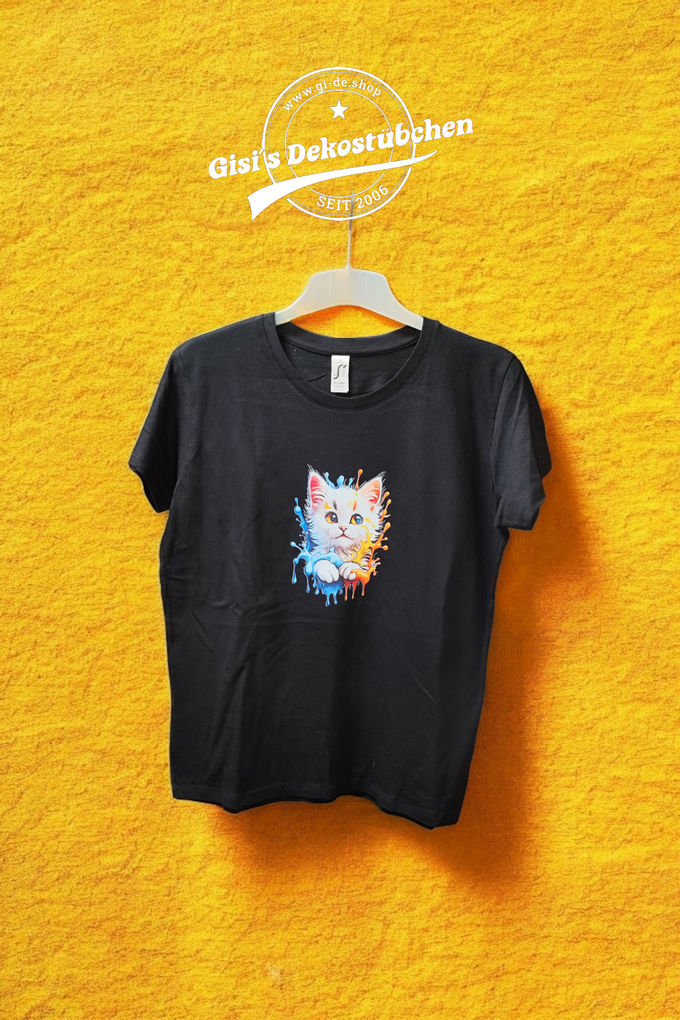 Aquarell cooles Katzen-Shirt, Geschenk