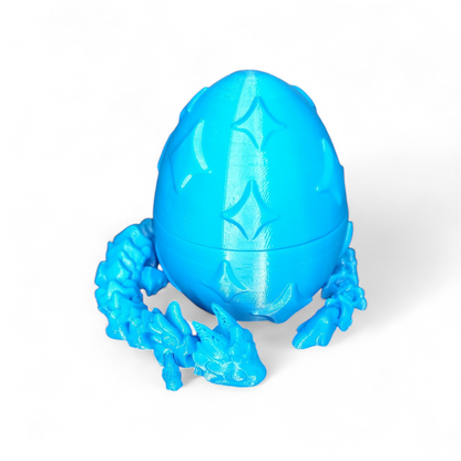Atria Drache 3D Druck mit Ei - Flexi Fidget Gelenk Drachen Figur beweglich