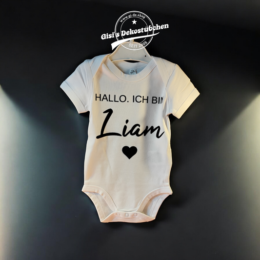 Baby Body personalisiert Hallo ich bin...