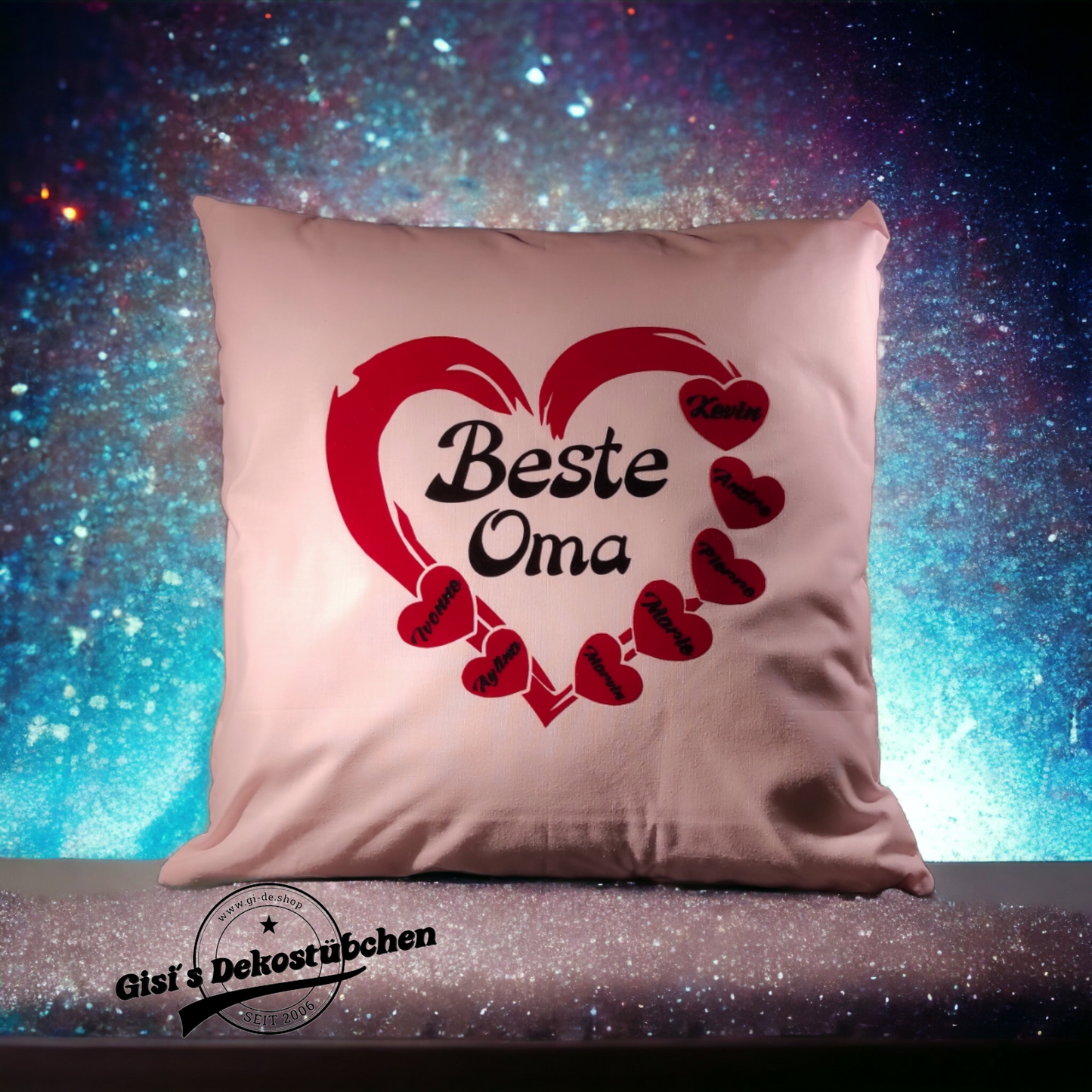 Beste Oma Bester Opa Kissen mit Namen