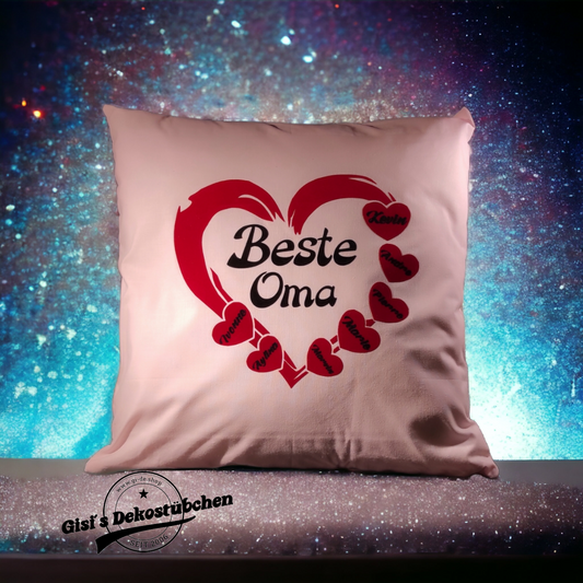 Beste Oma Bester Opa Kissen mit Namen
