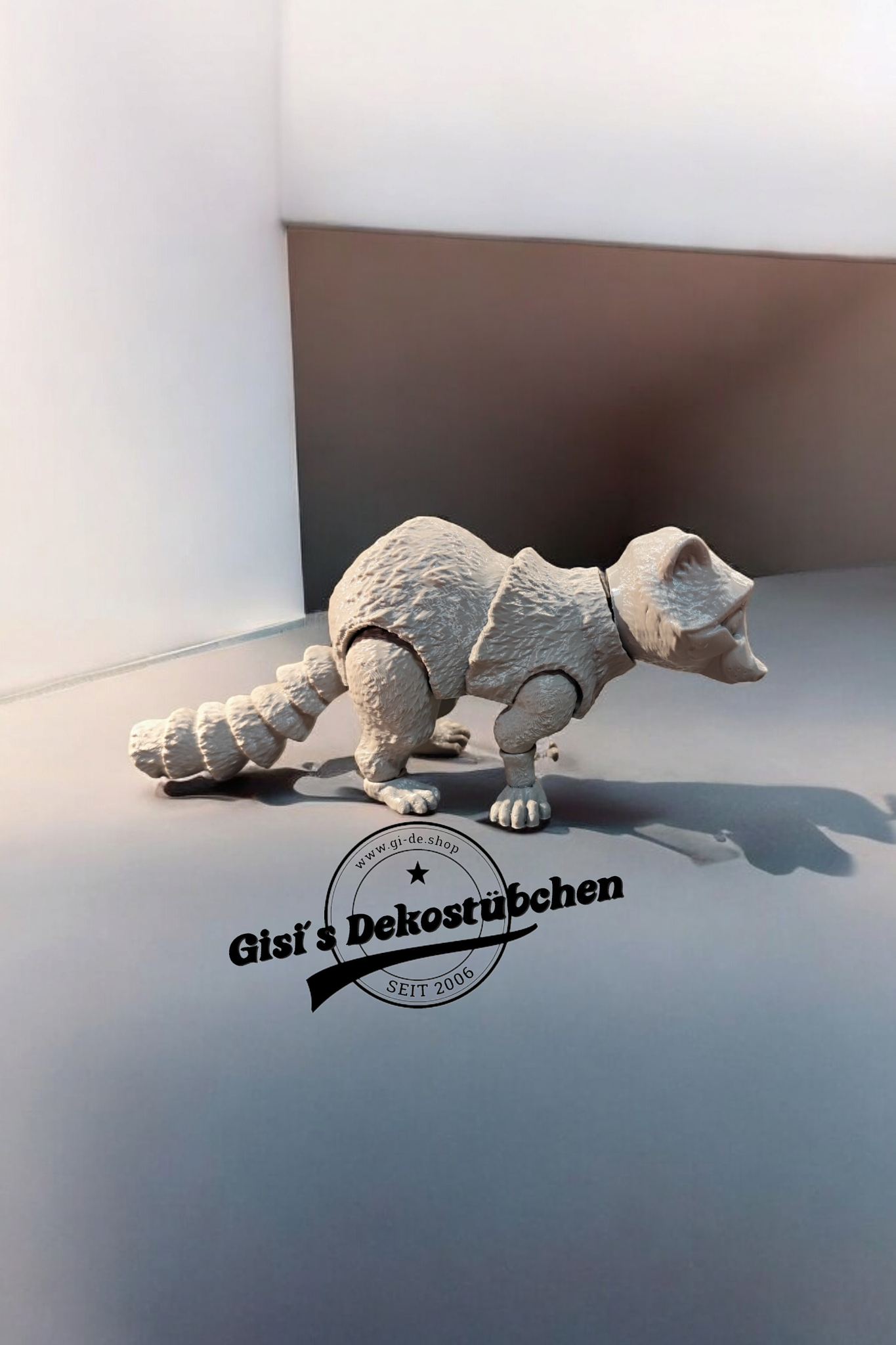 Beweglicher Waschbär Putzi groß