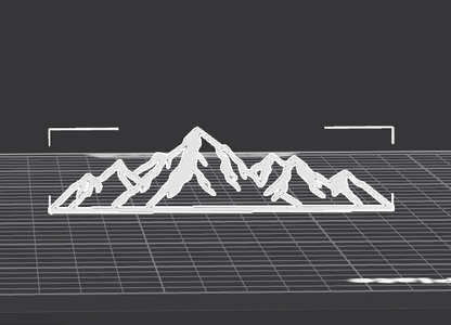 STL Datei Zillertaler Berge Wandbild