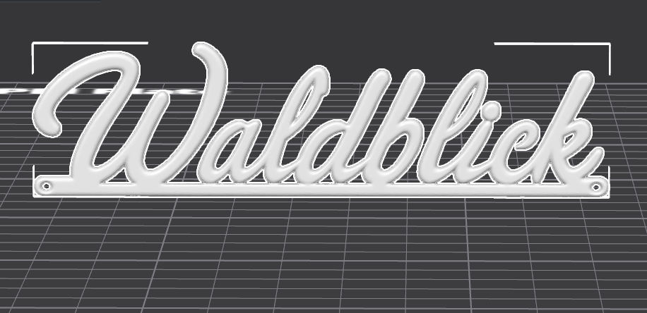 STL Datei Türschild „Waldblick“