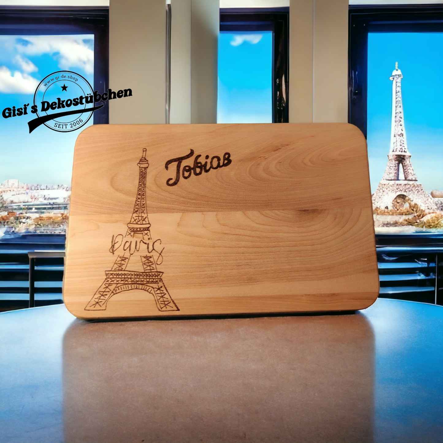 Brettchen mit Gravur Name Wunschmotiv Holz