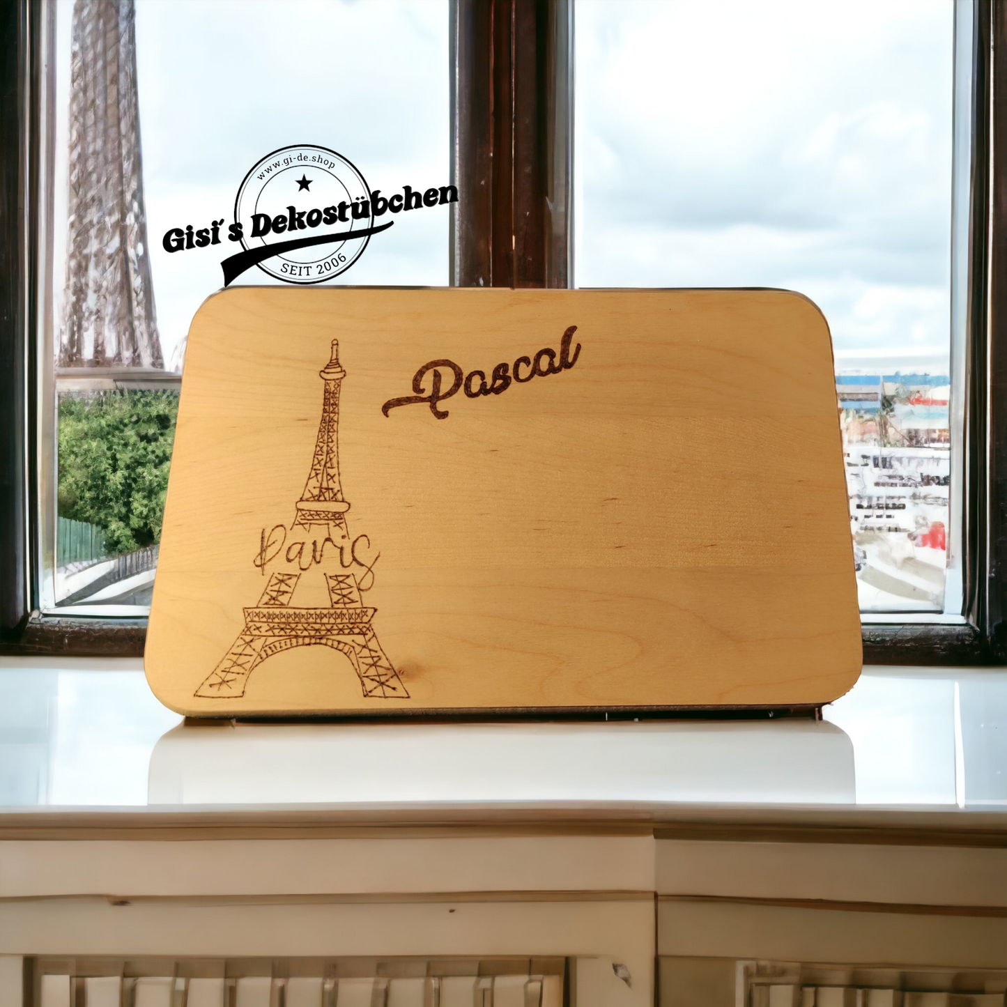 Brettchen mit Gravur Name Wunschmotiv Holz