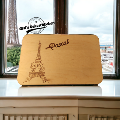 Brettchen mit Gravur Name Wunschmotiv Holz