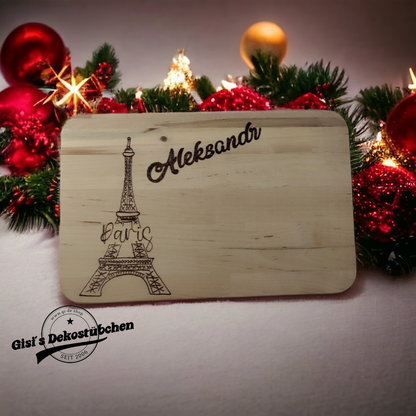 Brettchen mit Gravur Name Wunschmotiv Holz