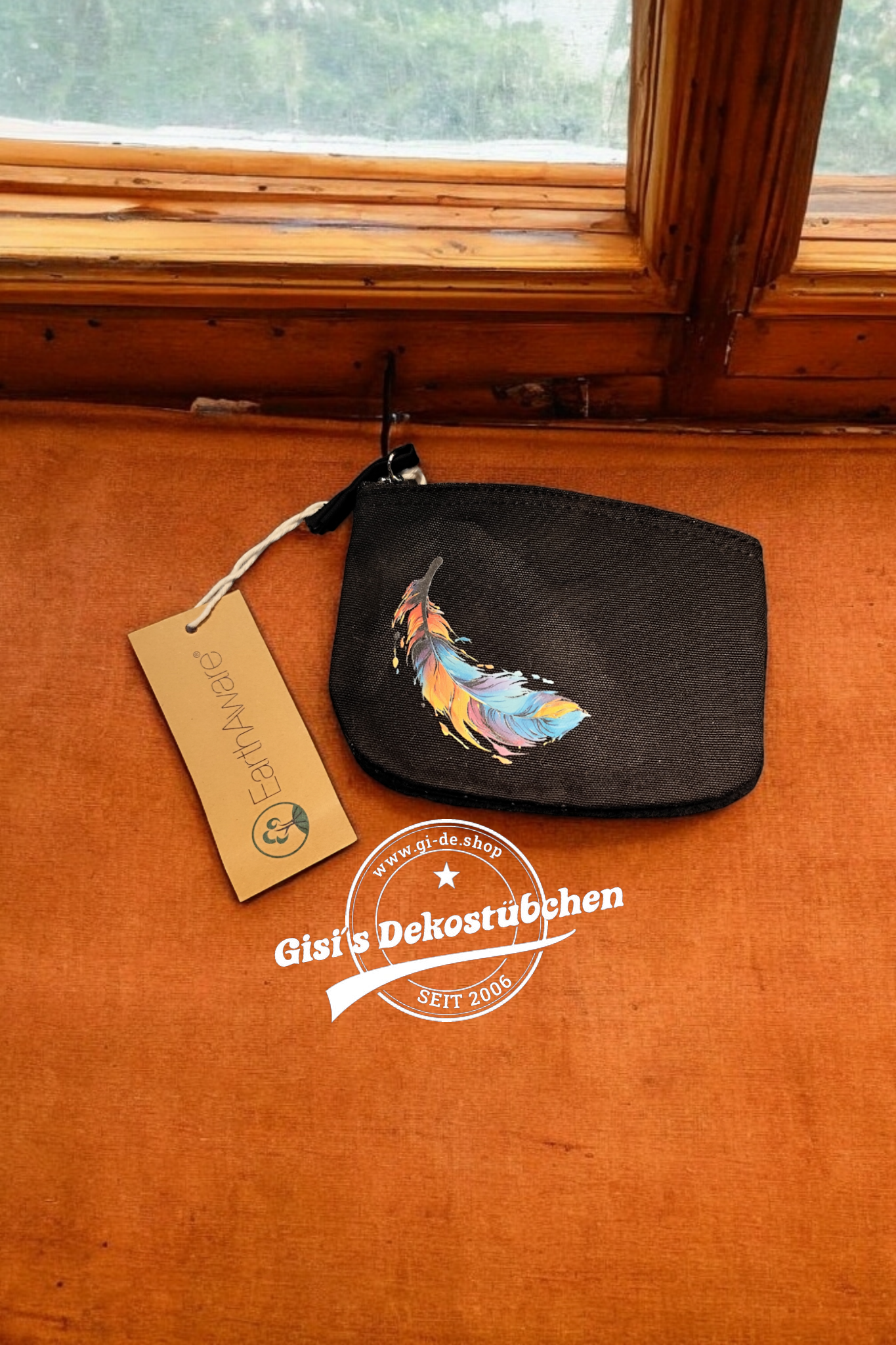 Bunte Feder Schminktasche, Accessoire Tasche, Feder Design Kosmetik Kulturtasche
