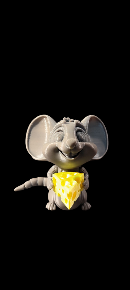 Cheesy Charme fürs Regal 3D gedruckte Maus mit Käse