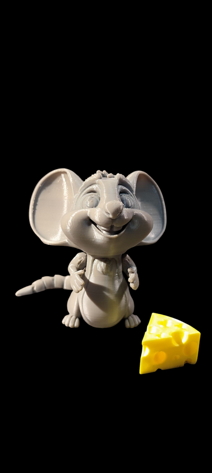 Cheesy Charme fürs Regal 3D gedruckte Maus mit Käse