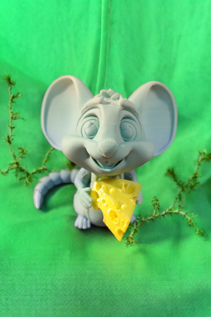Cheesy Charme fürs Regal 3D gedruckte Maus mit Käse