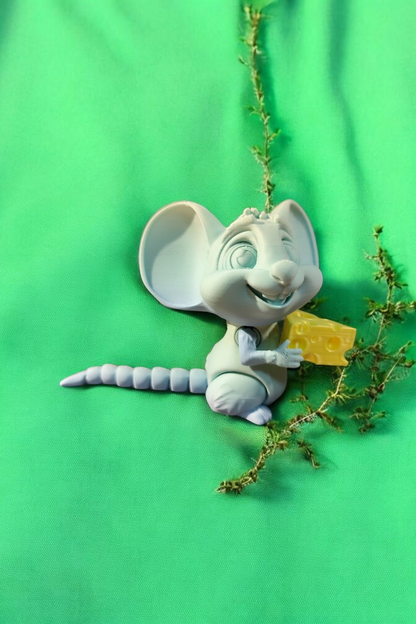Cheesy Charme fürs Regal 3D gedruckte Maus mit Käse