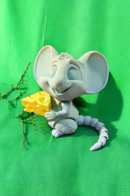 Cheesy Charme fürs Regal 3D gedruckte Maus mit Käse