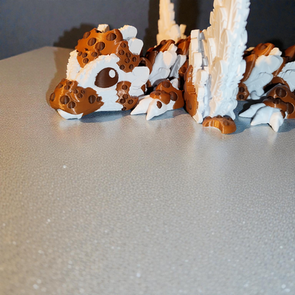 Cookie der Keksdrache – großer 3D-gedruckter Fantasy Drache mit Flügeln  Wunschfarben möglich