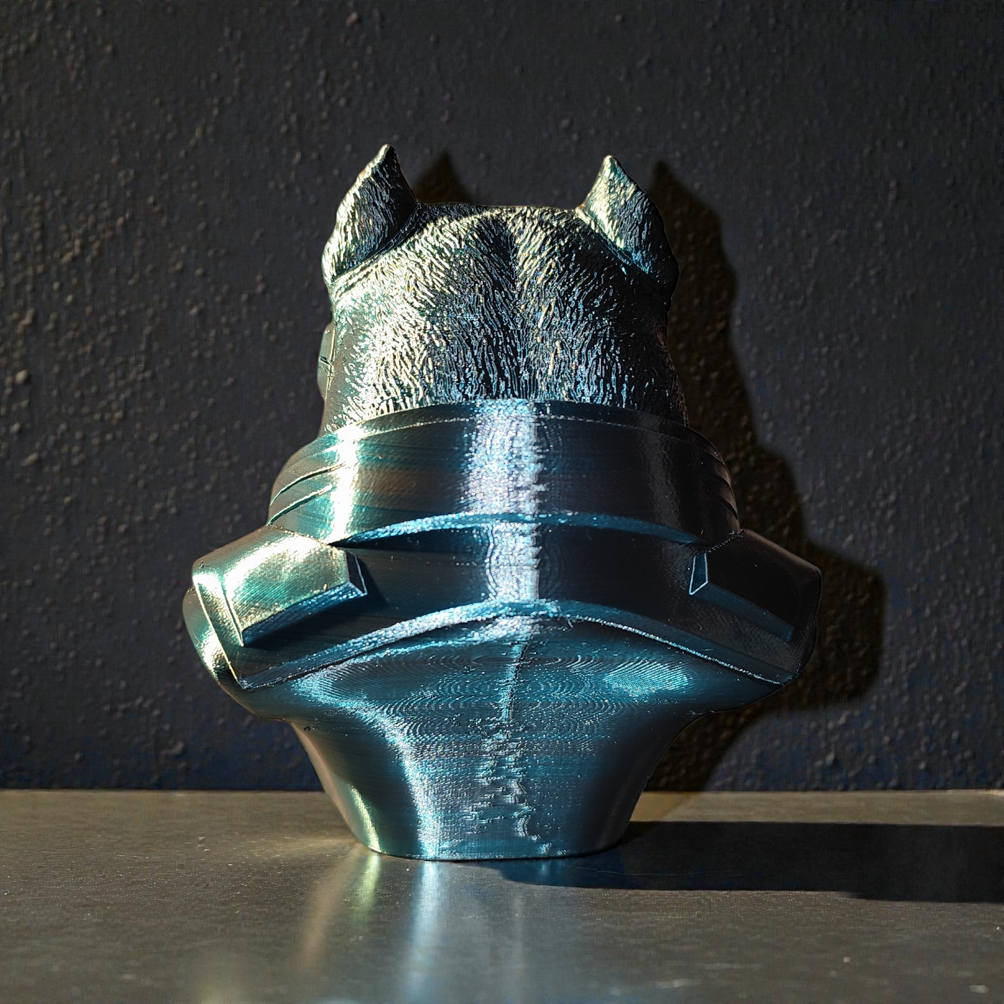 Cyber Bully Büste 3D Druck - Futuristische Skulptur mechanisch Sci-Fi Deko 16cm