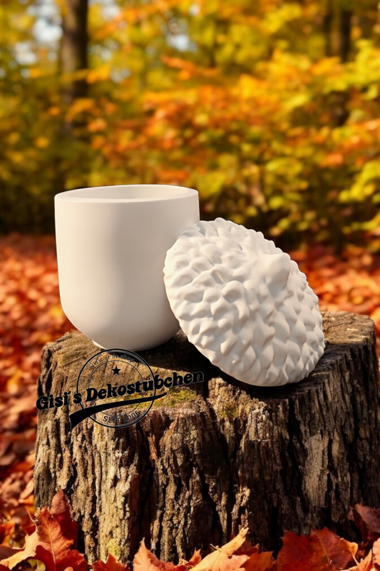 Dose mit Deckel Eichel Schmuckdose Keramik