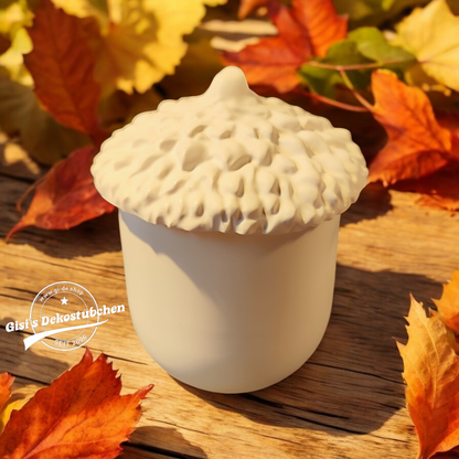 Dose mit Deckel Eichel Schmuckdose Keramik