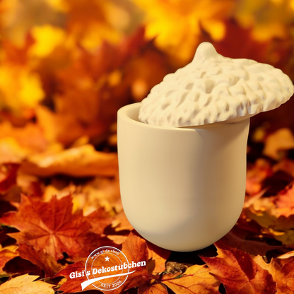 Dose mit Deckel Eichel Schmuckdose Keramik