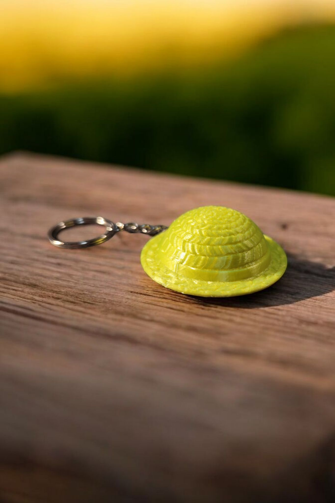 Einteiliger Strohhut-Schlüsselanhänger