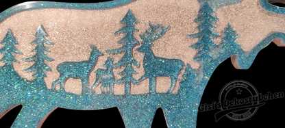 Elch Wandtafel Epoxidharz