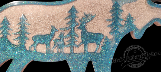 Elch Wandtafel Epoxidharz