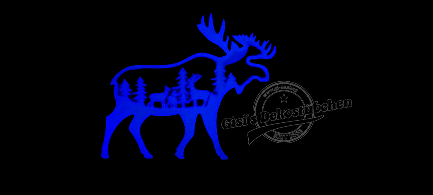 Elch Wandtafel Epoxidharz