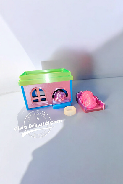 3D gedruckte Meerschweinchen mit Haus Set