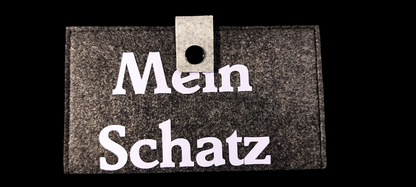 Filz Portemonnaie 16,3 x 9,5 cm – nach deinen Wünschen – 4 Innenfarben – Kartenfächer & Münzfach