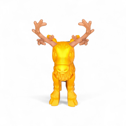 Flexi Rentier 3D Druck beweglich – Hirsch Figur flexibel in Wunschfarbe