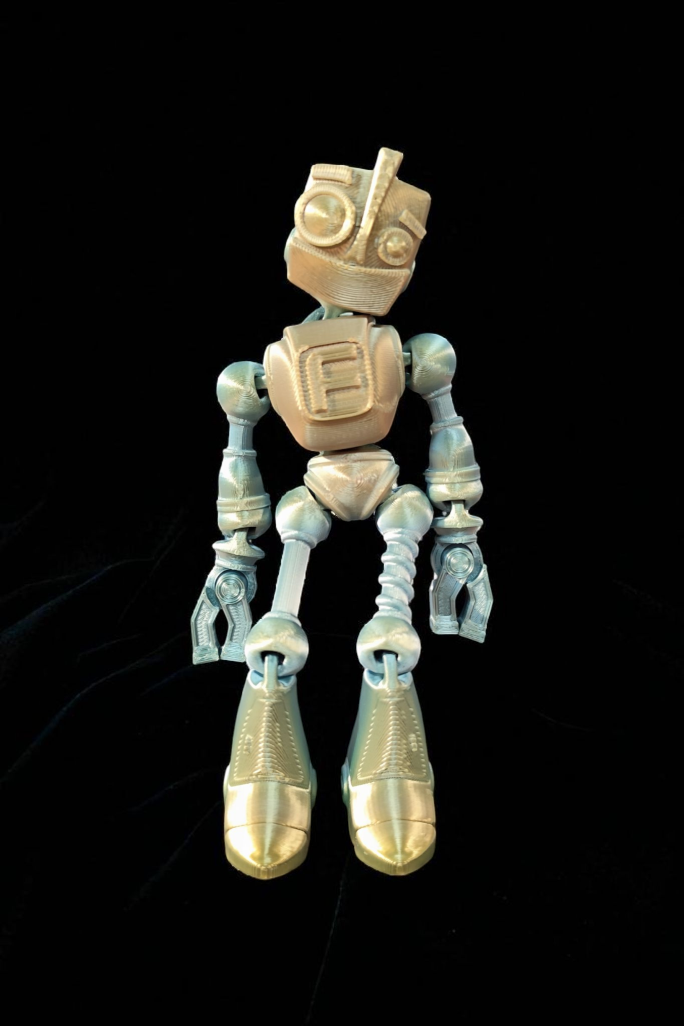 Flexi Roboter | Gelenk-Roboter Zappel-Spielzeug mit öffnenden Händen | 3D Gedruckt Schreibtisch