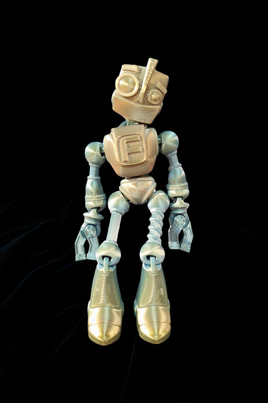 Flexi Roboter | Gelenk-Roboter Zappel-Spielzeug mit öffnenden Händen | 3D Gedruckt Schreibtisch