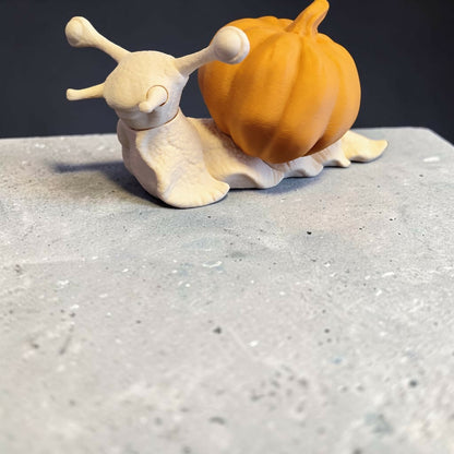Flexible 3D-Schnecke mit Wechsel-Häuschen – Schneckenhaus, Kürbis oder Totenkopf