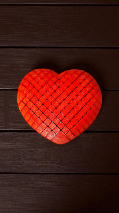 Flexibles 3D-gedrucktes Herz aus PLA | Wunschfarbe | Body3D