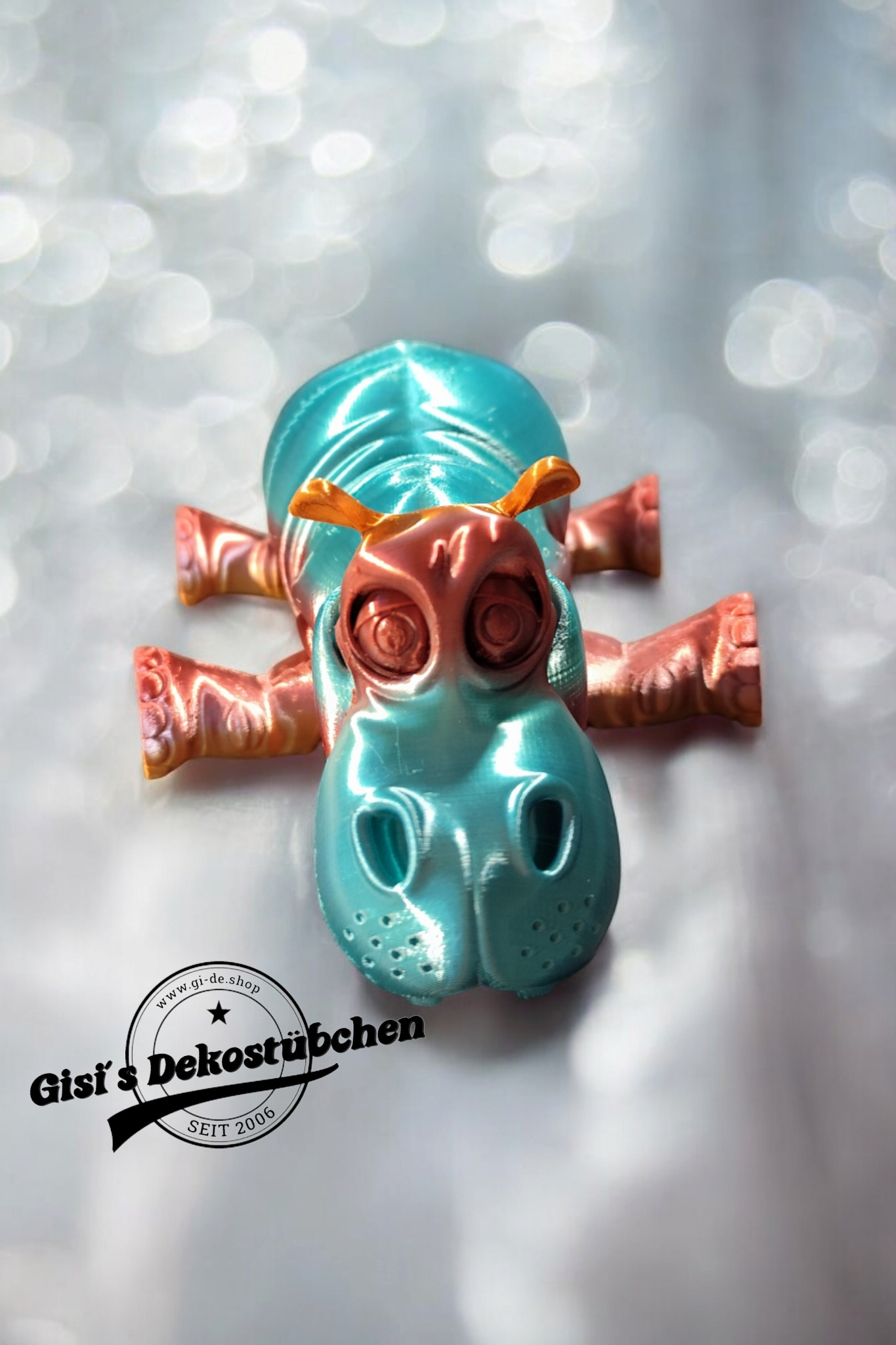 Flexibles 3D Nilpferd Fidget Hippo Figur