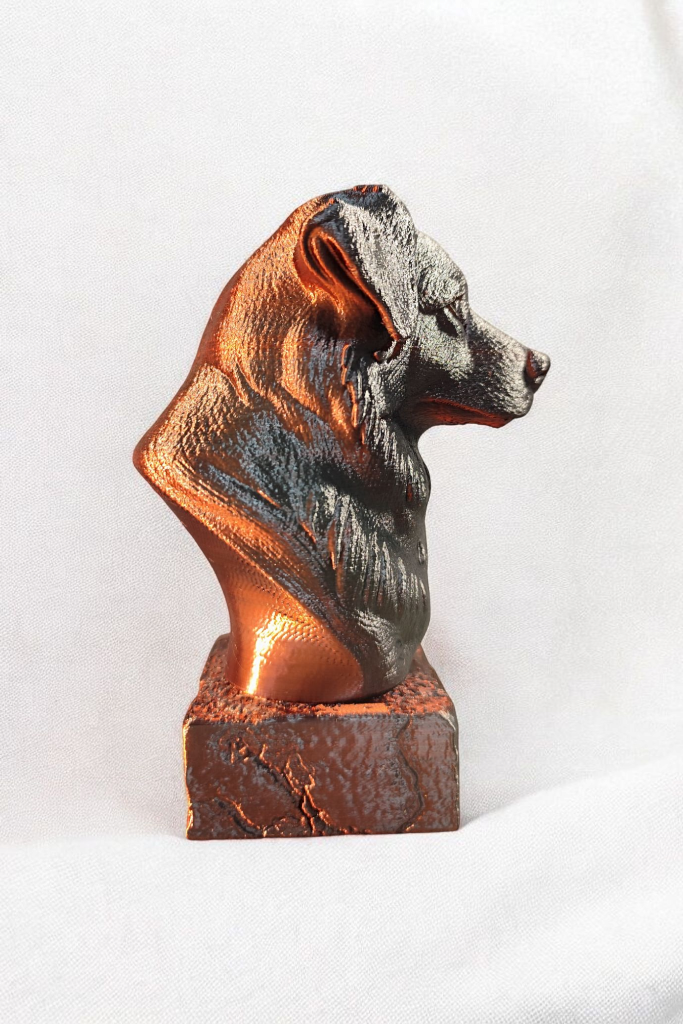 „Für immer an deiner Seite“ – Australian Shepherd Büste aus dem 3D-Drucker