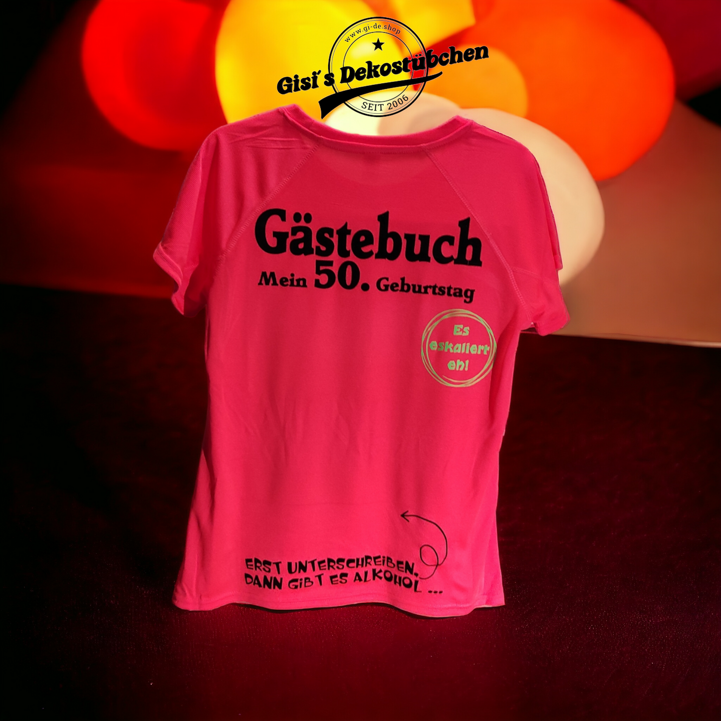 Geburtstag Gästebuch Geschenk T-Shirt