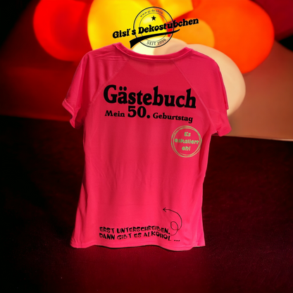 Geburtstag Gästebuch Geschenk T-Shirt