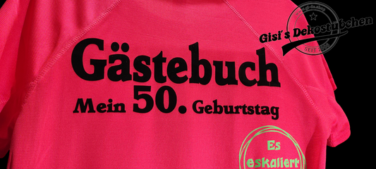 Geburtstag Gästebuch Geschenk T-Shirt