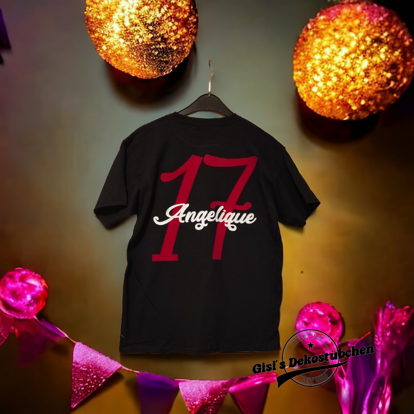 Geburtstagsshirt mit Zahl und Name für große