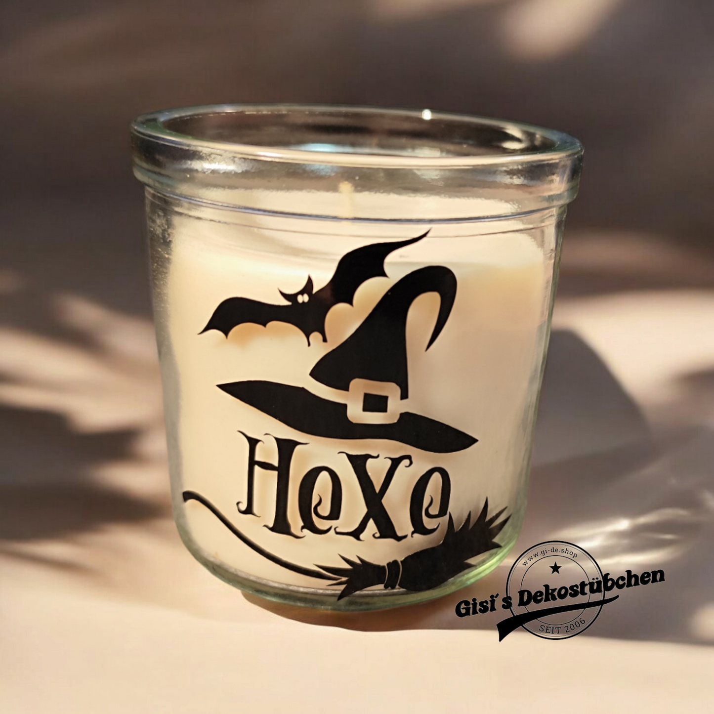 Halloween Duftkerze verschiedene Düfte, in wiederverwertbaren Glas