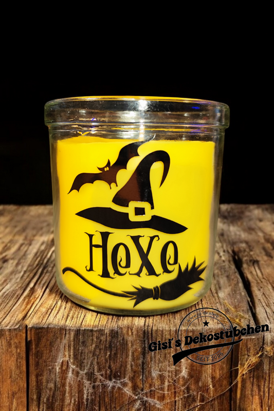 Halloween Duftkerze verschiedene Düfte, in wiederverwertbaren Glas