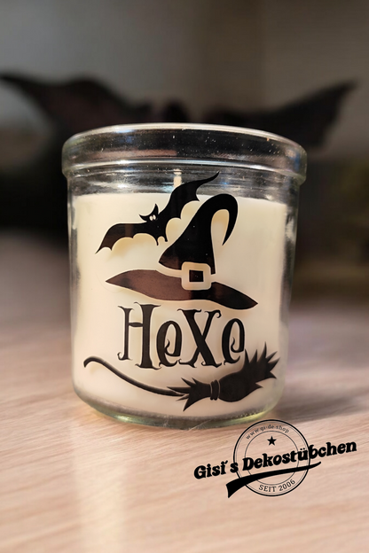Halloween Duftkerze verschiedene Düfte, in wiederverwertbaren Glas
