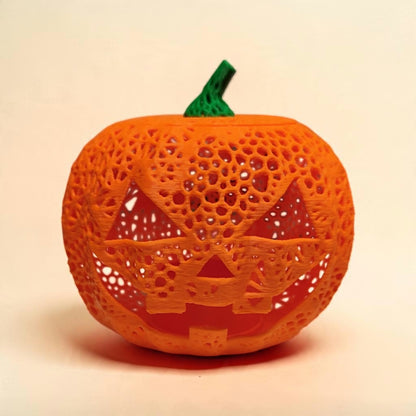 Halloween Kürbis – LED-Teelichthalter aus dem 3D-Drucker