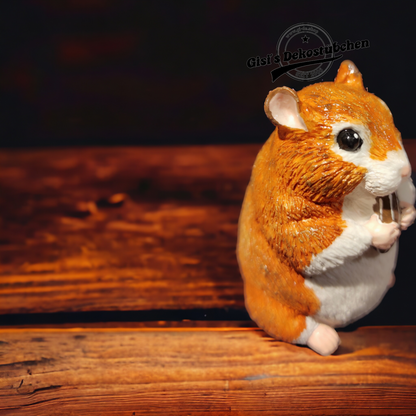 Hamster Skulptur handbemalt Tierliebhaber