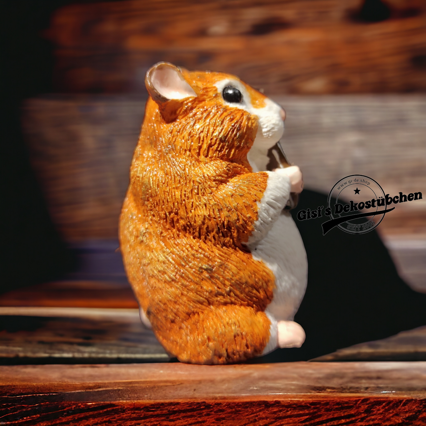 Hamster Skulptur handbemalt Tierliebhaber